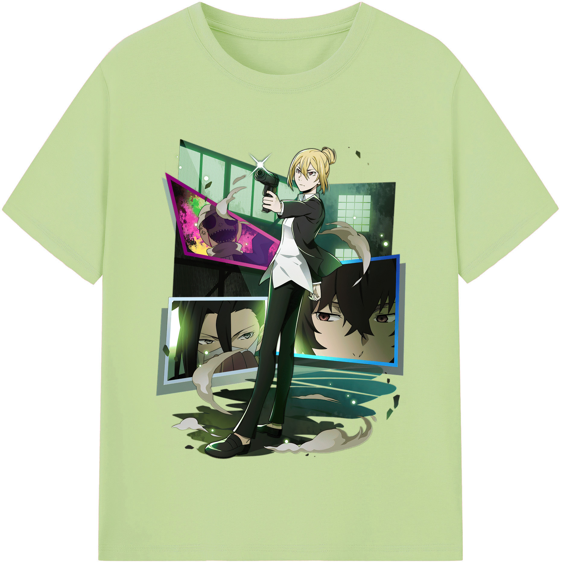 （画像用） 文豪ストレイドッグス Bungo Stray Dogs 綿100％半袖Tシャツ（フロントプリント）